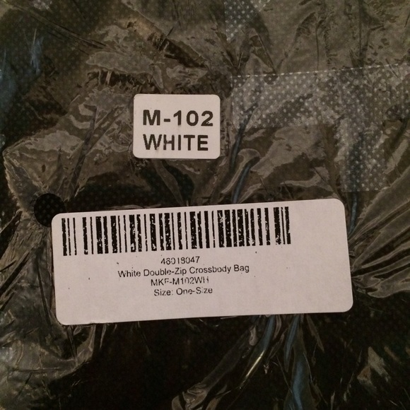 NWT White Double-Zip Crossbody Mia K Farrow Purse - Picture 8 of 8